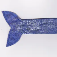 Belville, Fishtail, Adult with Dark Purple Fins, Dark Purple Spots, Silver Overlay Print, with Top Cuff