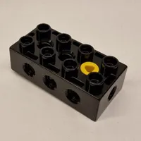 Duplo Toolo Brick 2 x 4 with Holes on Sides and Top and 1 Screw in Top