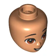 Minidoll Head Brown Eyes, Smile print