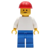 White Torso, Blue Legs, Red Hat