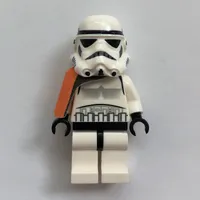Sandtrooper Squad Leader / Captain, Orange Pauldron, Neck Bracket, Plain Black Head, Dotted Mouth print
