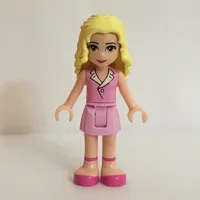 Marie - Bright Pink Blouse, Bright Pink Skirt