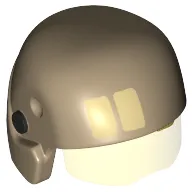 Helmet with Visor Resistance Trooper, Trans-Yellow Visor, Tan Rectangles and Black Circles Print