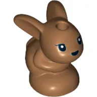 Animal, Rabbit / Bunny, Baby Sitting with Black Eyes and Black Nose Print