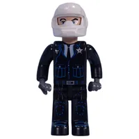 Juniors Midifig, Police - Black Legs, Black Jacket, White Helmet, Light Nougat Head