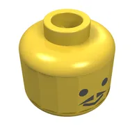 Minifig Head Biggs Darklighter / Soccer Player, Moustache Pointed with Standard Grin Print