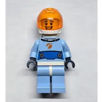 Astronaut - Bright Light Blue Torso and Legs, White Helmet, Trans Orange Visor