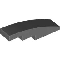 Brick Curved 4 x 1 No Studs [Stud Holder with Symmetric Ridges]