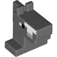 Animal Body Part, Horse Head 1 x 2 with Light Bluish Gray Nose Print