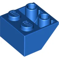Slope Inverted 45° 2 x 2 [Ovoid Bottom Pin, Bar-sized Stud Holes]
