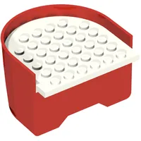 Boat Hull Section, Stern 6 x 6 x 3 1/3 with White Deck