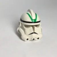 Helmet Clone Trooper Phase 2, Open Front, Green Stripes Print