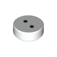 Tile Round 1 x 1 with 2 Small Black Circles