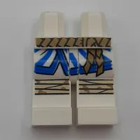 Hips and White Legs with Gold/Black Belt, Blue Coat, Tan Knee Wraps print