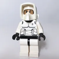 Scout Trooper, Printed Black Head, White Legs