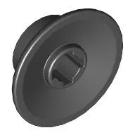 Train Wheel Small, hole notched for wheels holder pin