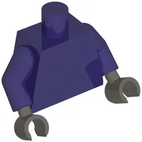 Torso, Dark Purple Arms, Dark Bluish Gray Hands [Plain]