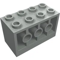 Brick 2 x 4 x 2 with Holes on Sides, Reinforced Supports between Tubes