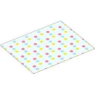 Duplo Blanket 8 x 10 with Pink / Medium Blue / Yellow Flowers print