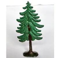 Plant, Tree Flat Pine painted with solid base (1950's version)
