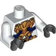 Torso Gold Composite Armour with Violet Hoses Print, White Arms, Black Hands