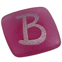 Clikits Icon, Square 2 x 2 Small with Pin and Silver 'B' Print