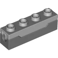 Launcher, Brick Special 1 x 4 Spring Shooter with Light Bluish Gray Top