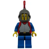 Knight (Breastplate on Red) - Blue Legs, Red Plume