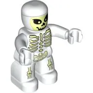 Duplo Figure with Rounded Head with Skeleton / Ghost Print