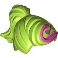 Hair Ponytail and Fringe with Dark Pink Highlight Print