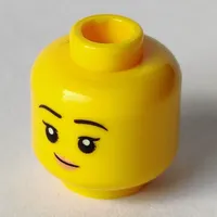 Minifig Head, Pink Lips, Crooked Smile/Surprised Face print