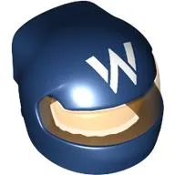 Helmet, Formula 1 with Trans-Orange Visor pattern and White 'W' print