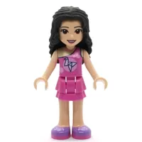 Emma - Dark Pink Top, Dark Pink Skirt