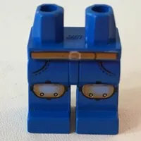 Hips and Blue Legs with Silver Kneepads, Brown Belt Print (Pepper)