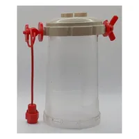 Duplo Cart Lid Octagonal with 2 x 2 Studs, Trans-Clear Cylinder and Red Weight