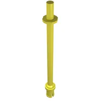 Bar 8L - Two Stop Rings / One Pin, Technic Figure Ski Pole [Flat End]