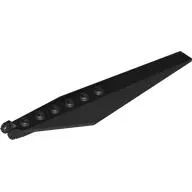 Hinge Plate 1 x 12 Locking 7 Teeth with Angled Side Extensions and Tapered Ends