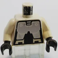 Torso Robot, Metal Panels Print (Exploriens), White Arms, Black Hands