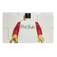 Torso FreeStyle Logo Print, Red Arms, Yellow Hands