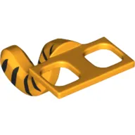 Minifig Hipwear Cat Tail Costume with Black Stripes Print (Tiger)