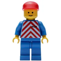 Train Worker - Red/White Shirt, Blue Legs, Red Cap