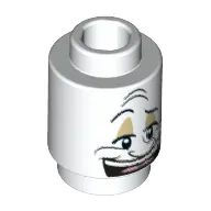 Brick Round 1 x 1 Open Stud with Face Print (Lumiere)