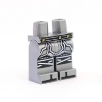 Hips and Flat Silver Legs with Silver Armor, Knee Straps, Sandals Print