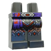 Hips and Pearl Titanium Legs with Dark Purple Belt, Silver Buckle, Metal Pink/Silver Armor print