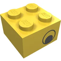 Brick 2 x 2 with Eye [No Pupils] Print on Two Sides, Offset