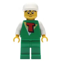 Green Torso with T, Green Legs, White Cap