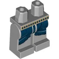 Hips and Light Bluish Gray Legs with Dark Blue Mummy Wrapping Print