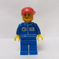 Racer, Blue Jacket with Octan Logo, Blue Legs, Red Cap