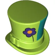 Tall Top Hat with Flower Print