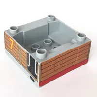 Duplo Train Cab / Tender Base with Bottom Tube and Thomas & Friends Toby #7 Print